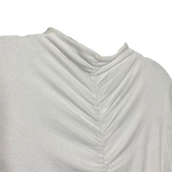 VERONICA BEARD Theresa Ruched Turtleneck‎ Top White Modal Synched Long Sleeve M - Picture 4 of 7